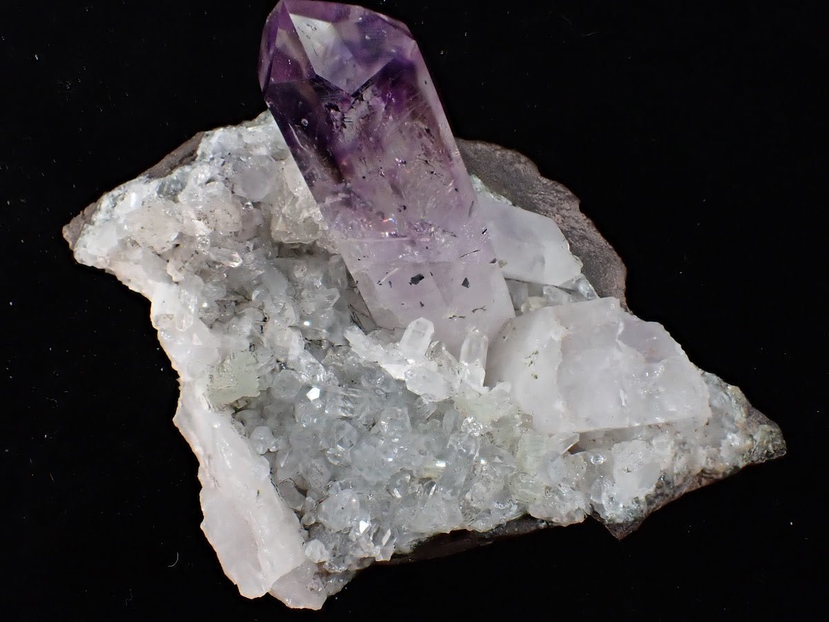 Amethyst Enhydro on Quartz Matrix – Goboboseb Mountains, Namibia