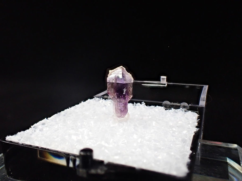 Amethyst with Analcime – Goboboseb Mountains, Namibia – Micro Crystal Specimen (11mm)