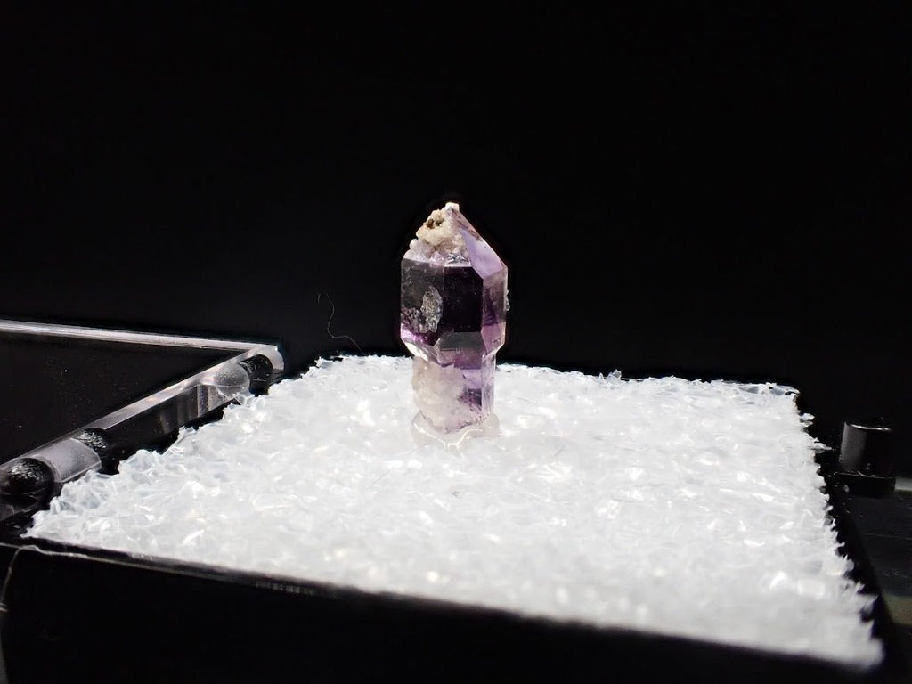Amethyst with Analcime – Goboboseb Mountains, Namibia – Micro Crystal Specimen (11mm)