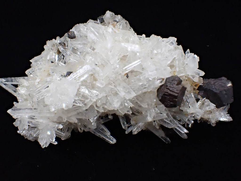 Black Pyrite and Quartz Cluster – Fengjiashan Mine, China (301g)