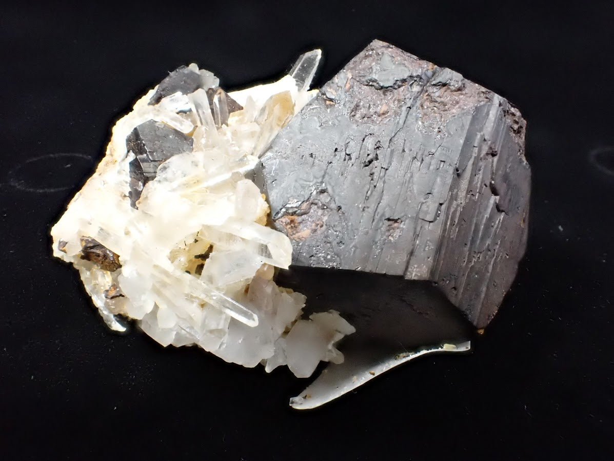 Black Pyrite with Quartz – Fengjiashan Mine (2" Specimen)