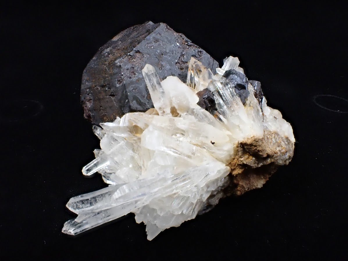 Black Pyrite with Quartz – Fengjiashan Mine (2" Specimen)