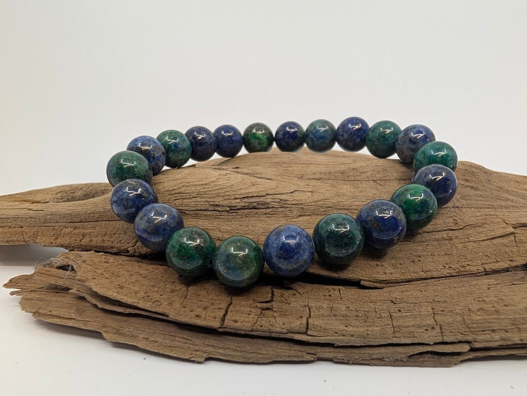 Chrysocolla Bracelet – 8mm Polished Beads
