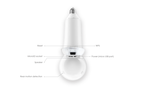 Zeus 360-Degree Indoor Camera - White, AI Detection, Night Vision