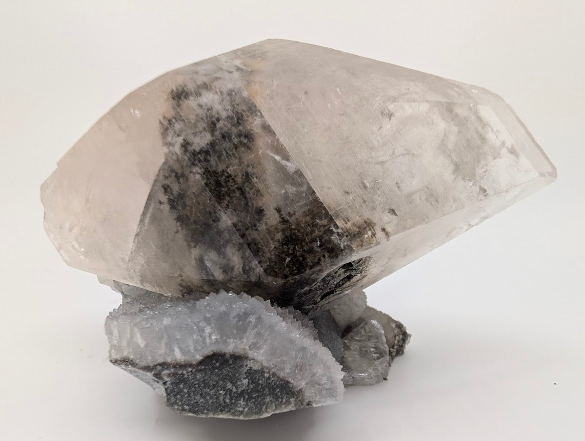 Dogtooth Calcite with Dendritic Inclusions and Sugar Sphalerite