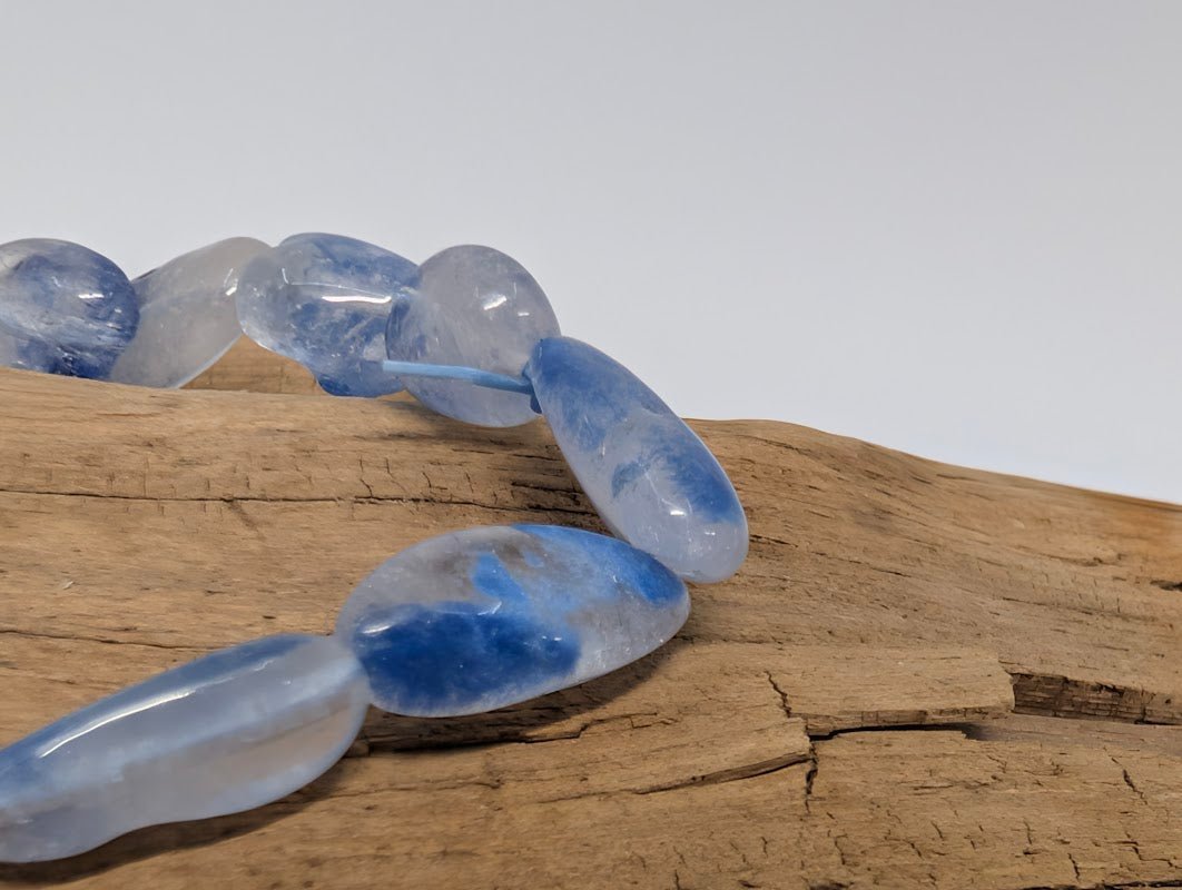 Dumortierite Bracelet — Tumbled Freeform Beads