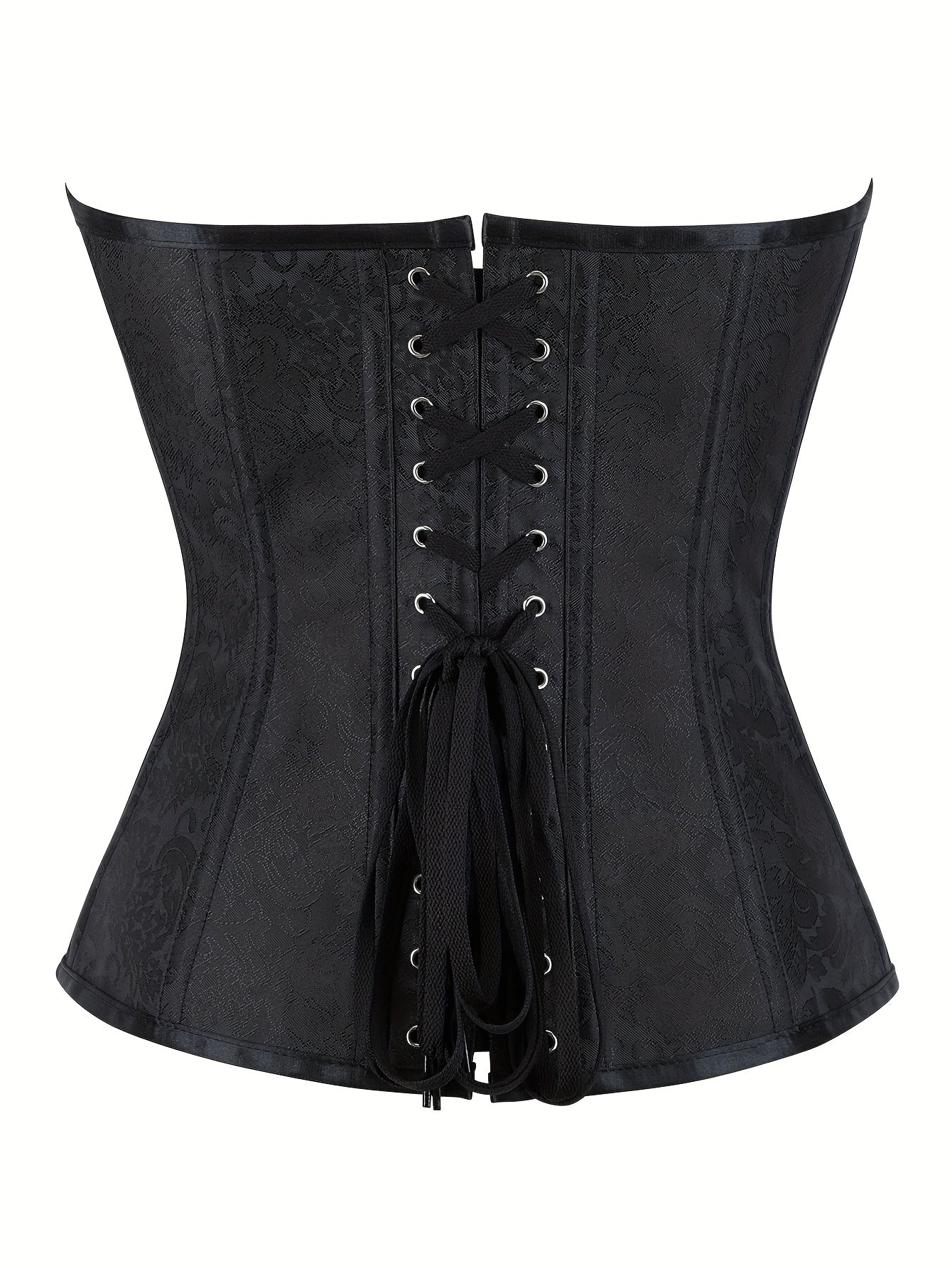 Women's Gothic Victorian Steampunk Corset - Overbust Lacing Front Closure with Burgundy & Black Lace Trim, Boning & Cross-Over Lacing System, High & Structure for Costume Balls, Renaissance Fairs, Themed Events - Hand Washable - Gothic Aesthetic with Red