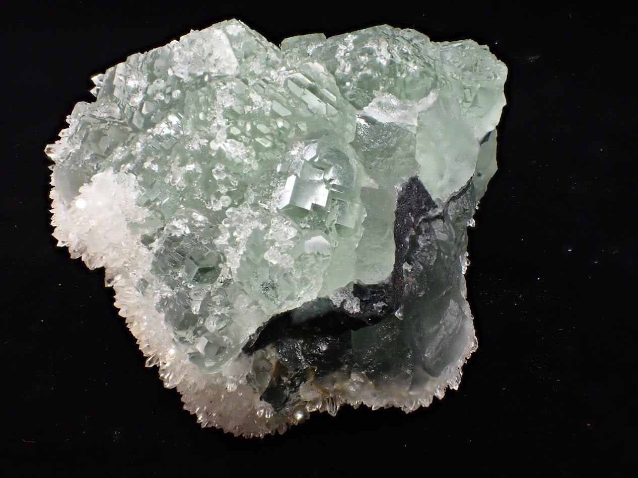 Green Diamond Fluorite with Quartz – Fujian Province, China