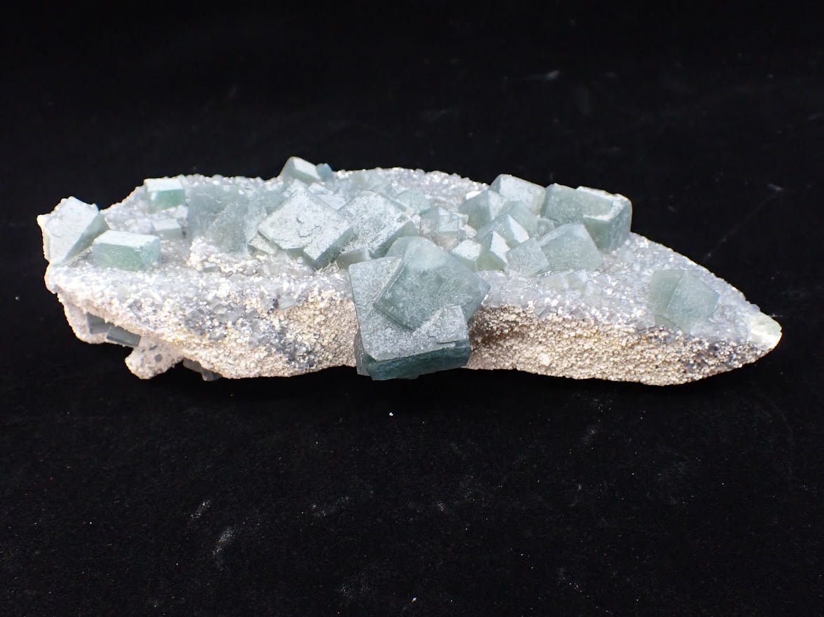 Green Fluorite on Quartz Matrix – Huanggang Mine, Inner Mongolia