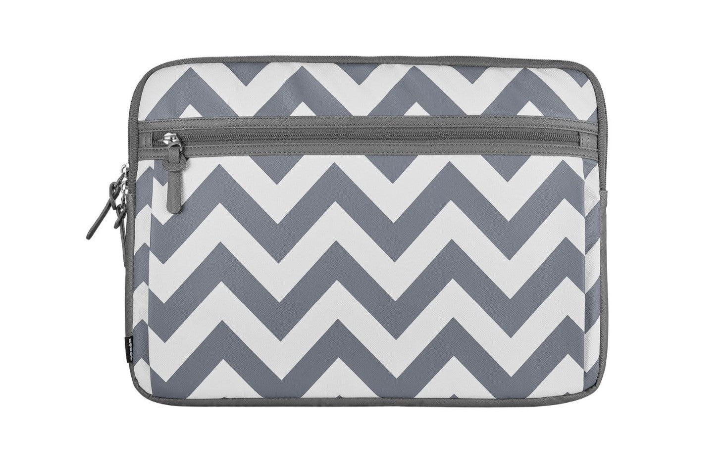 Housse avec motif de chevrons de Modal pour portable de 16 po - Blanc - Gris