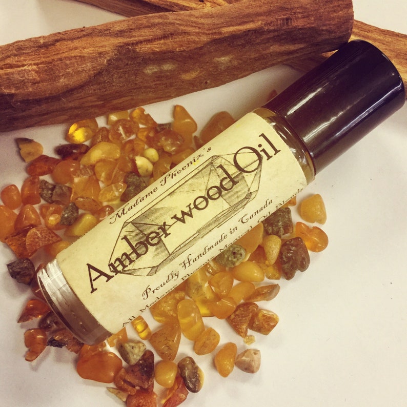 Amberwood roll on crystal aromatherapy blend