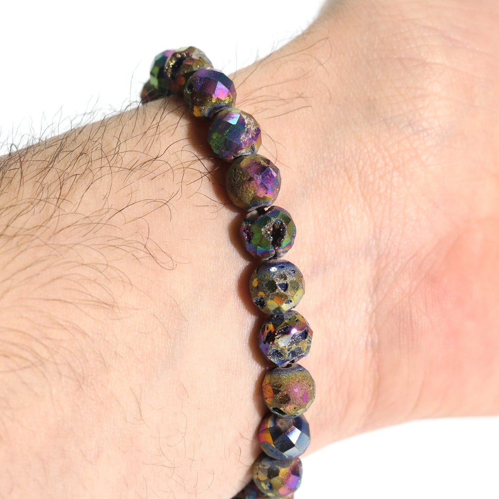 Agate Druzy Bead Bracelet