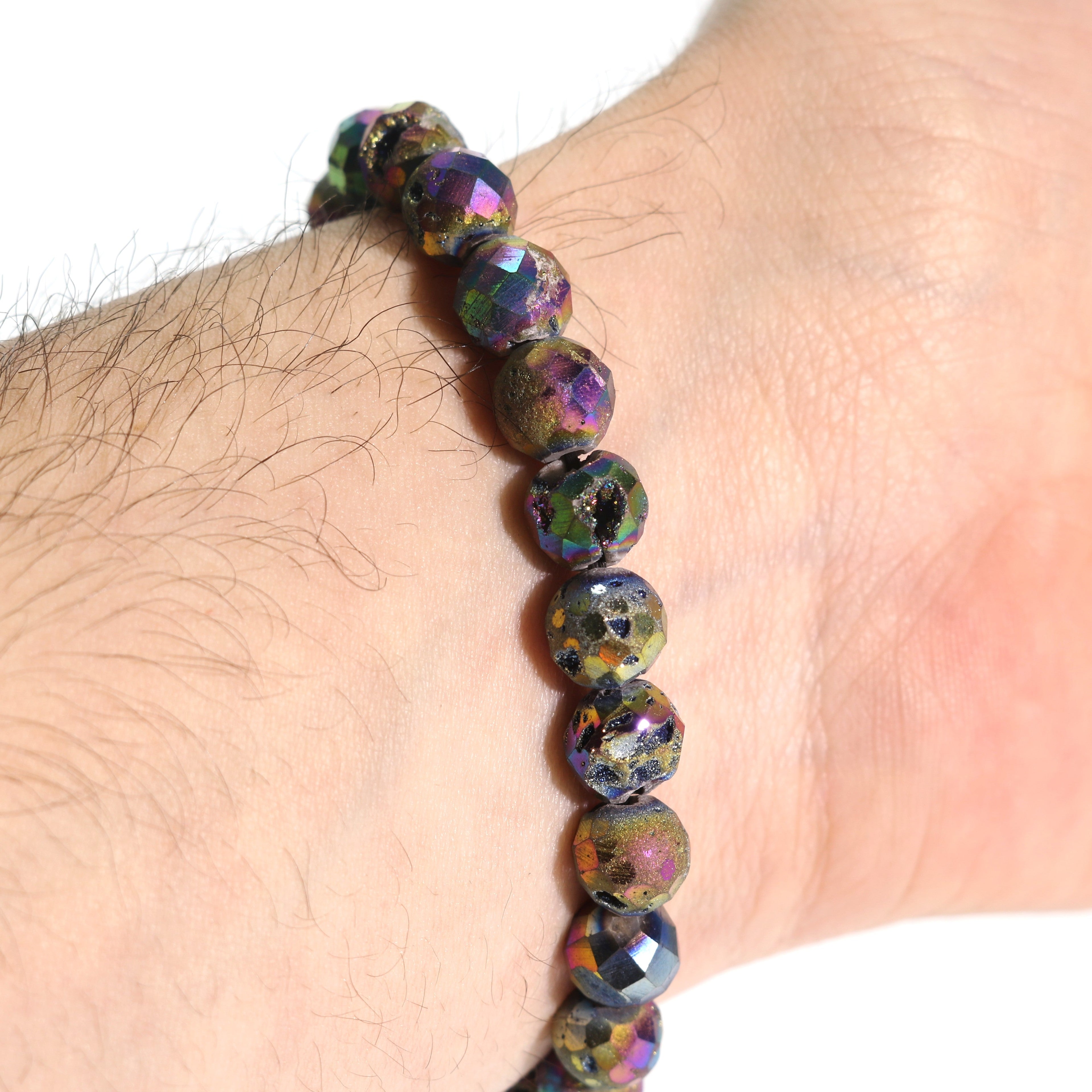 Agate Druzy Bead Bracelet
