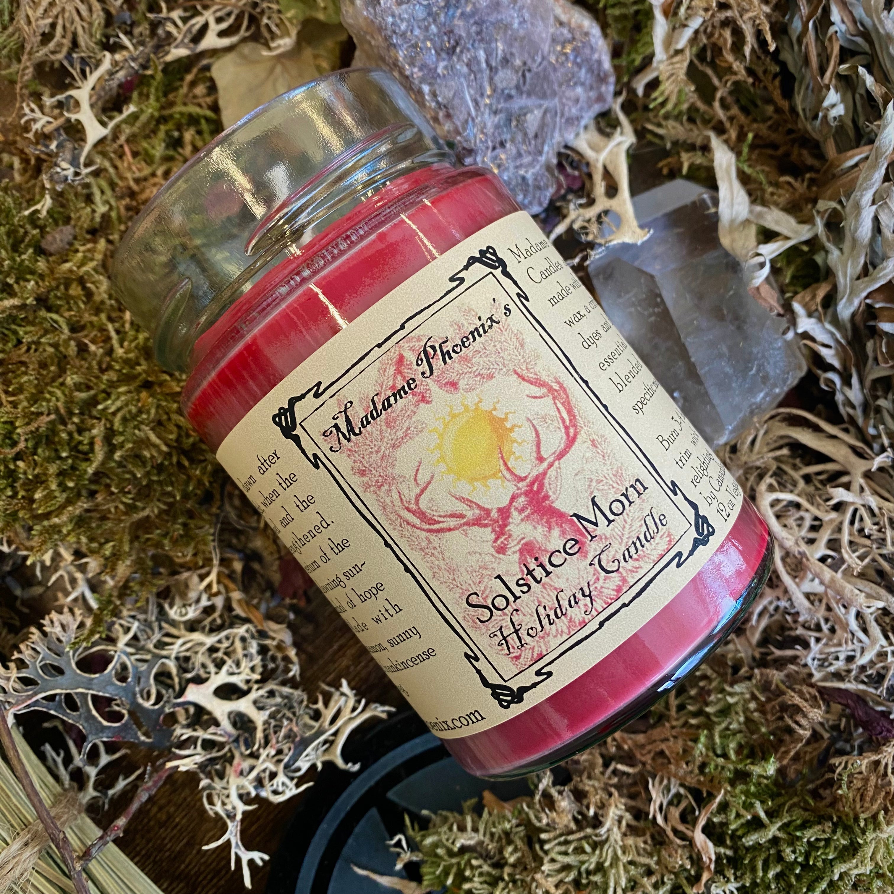 Solstice Morn Yule Holiday Blessing Candle