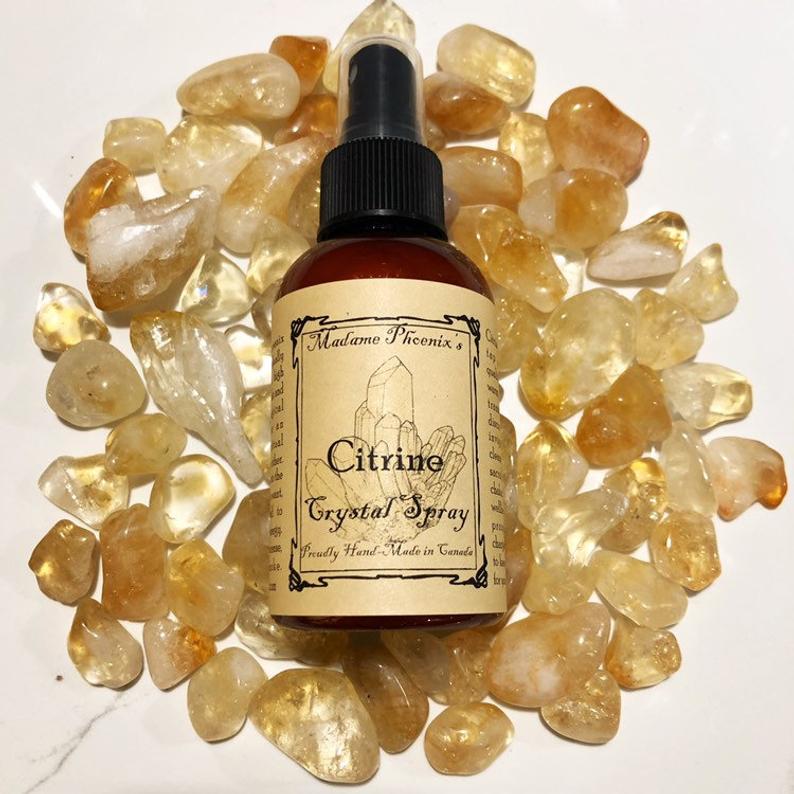 Citrine Crystal Aromatherapy Room Spray