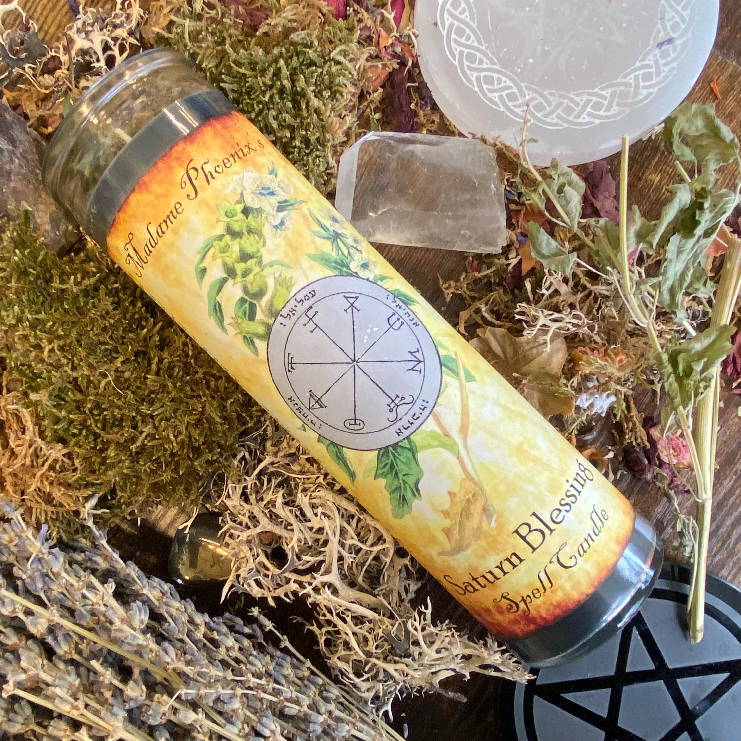 Planetary Magic Saturn Spell Candle