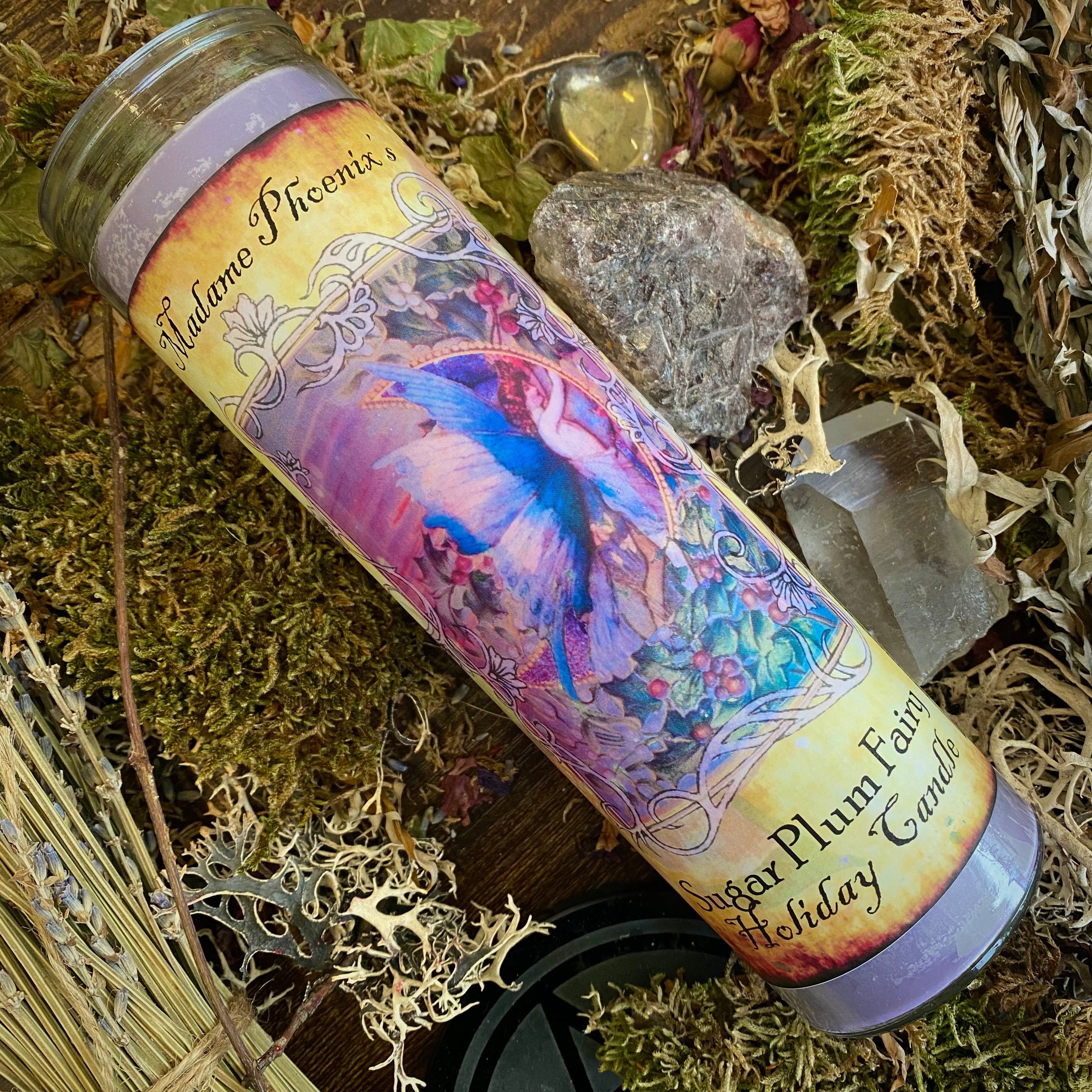 Sugar Plum Fairy Winter Candle
