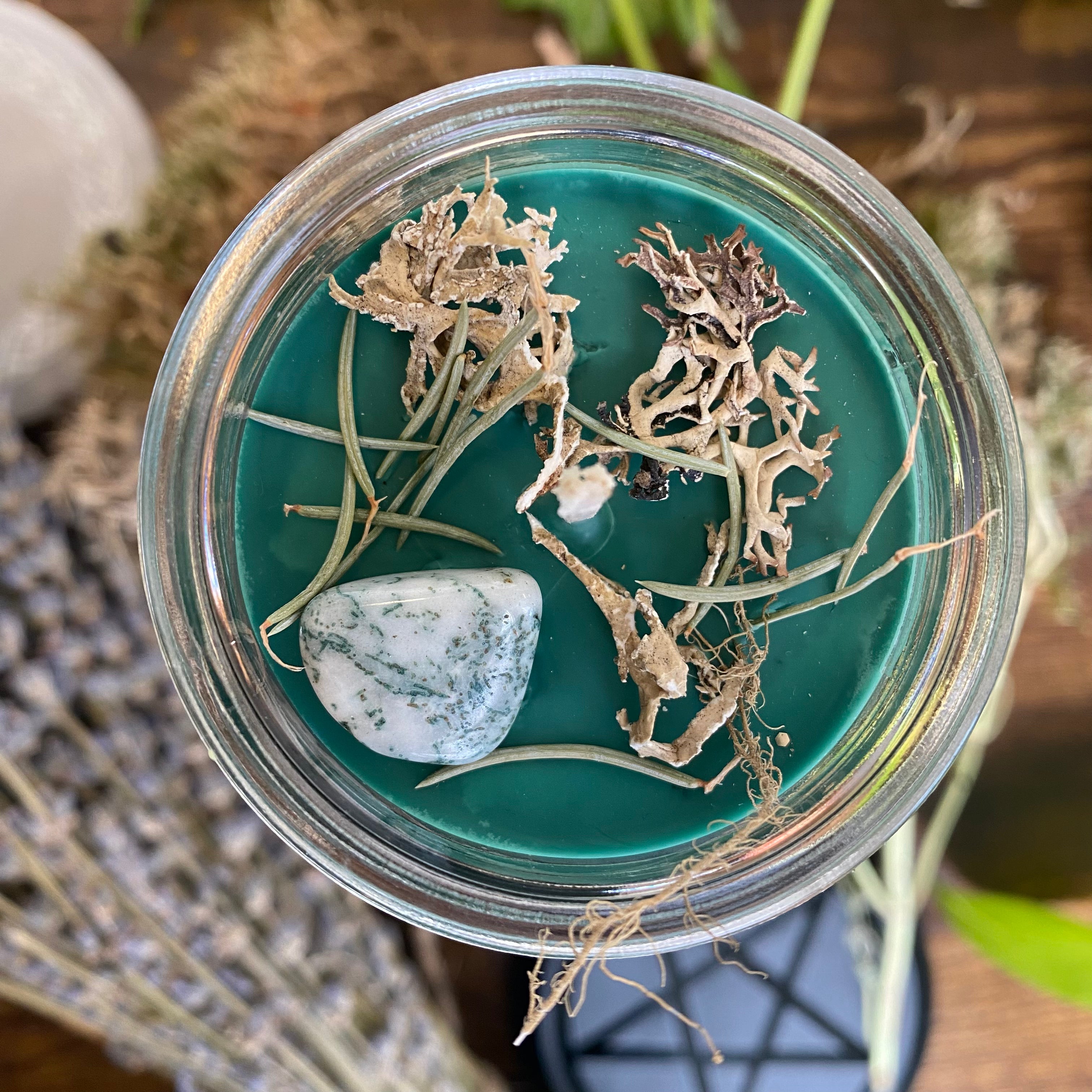 Green Man Forest Spirit Blessing Candle