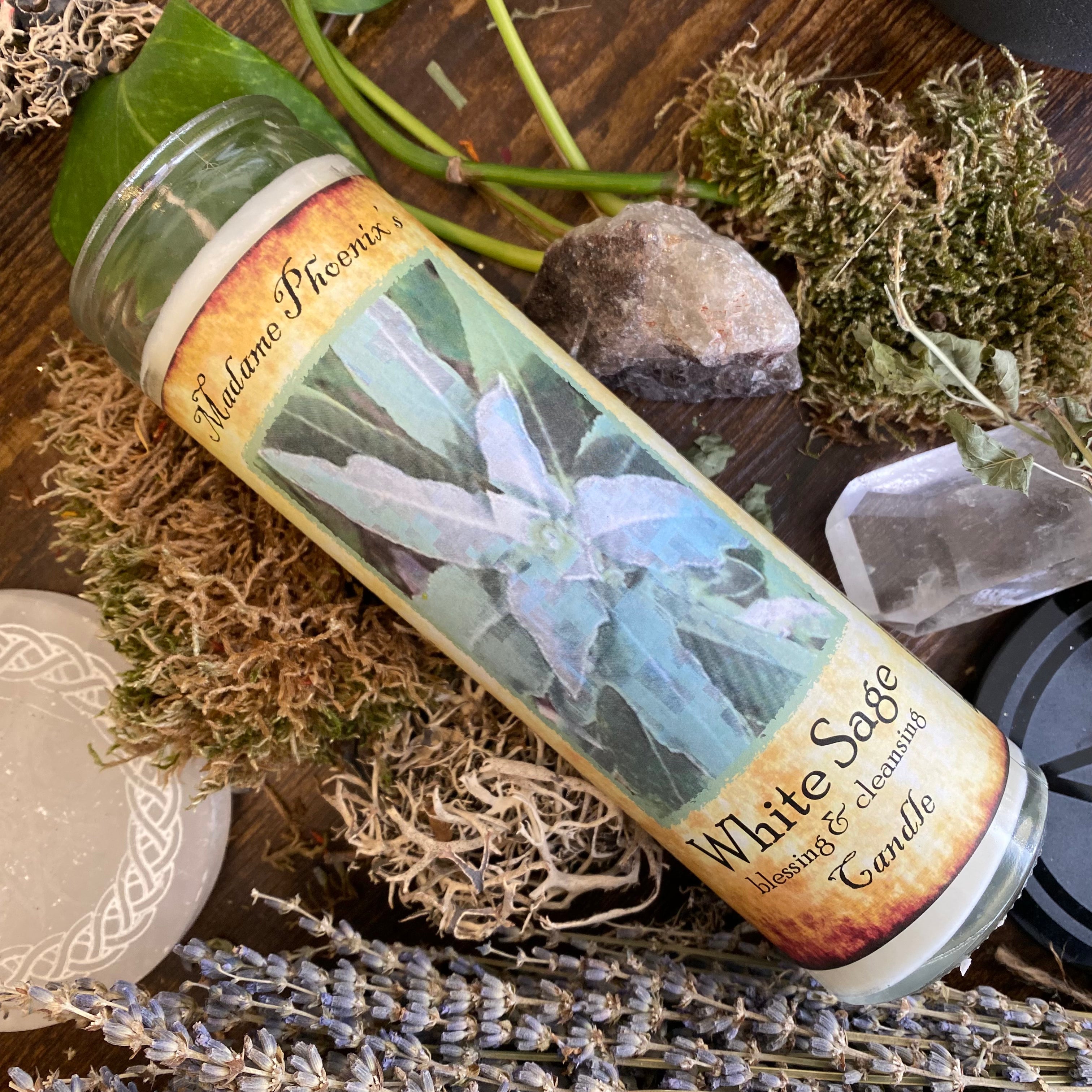White Sage Spell Candle
