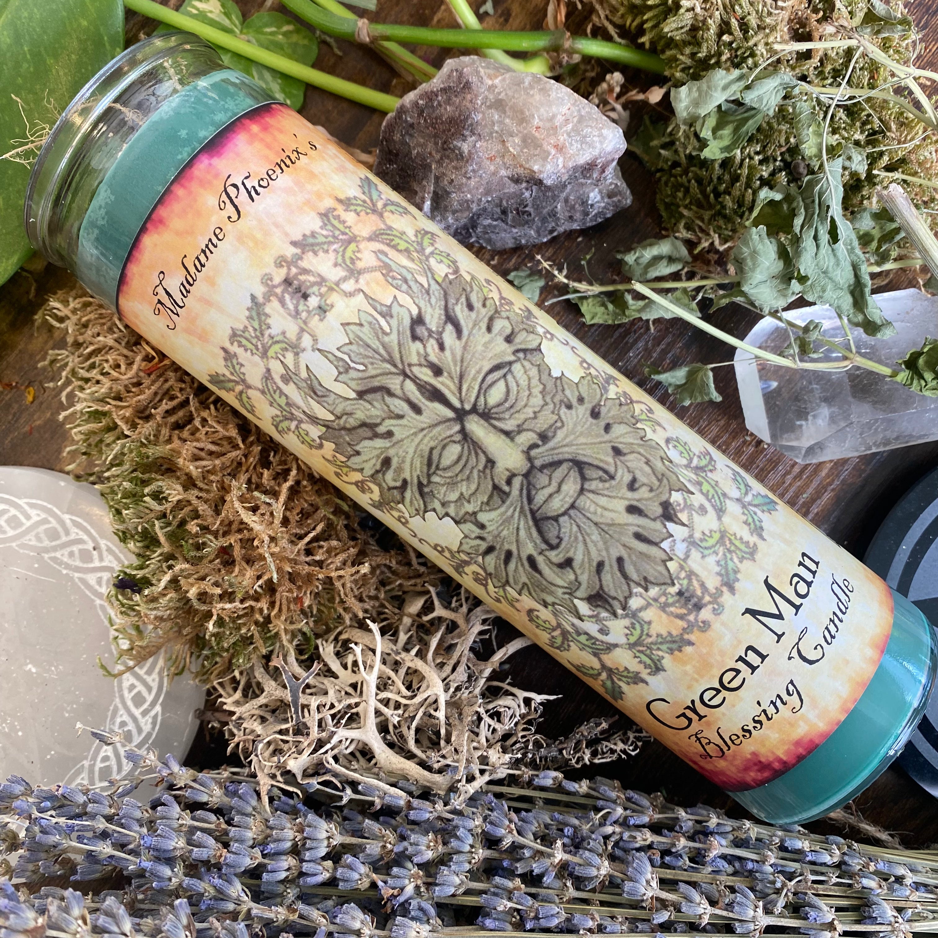 Green Man Forest Spirit Blessing Candle