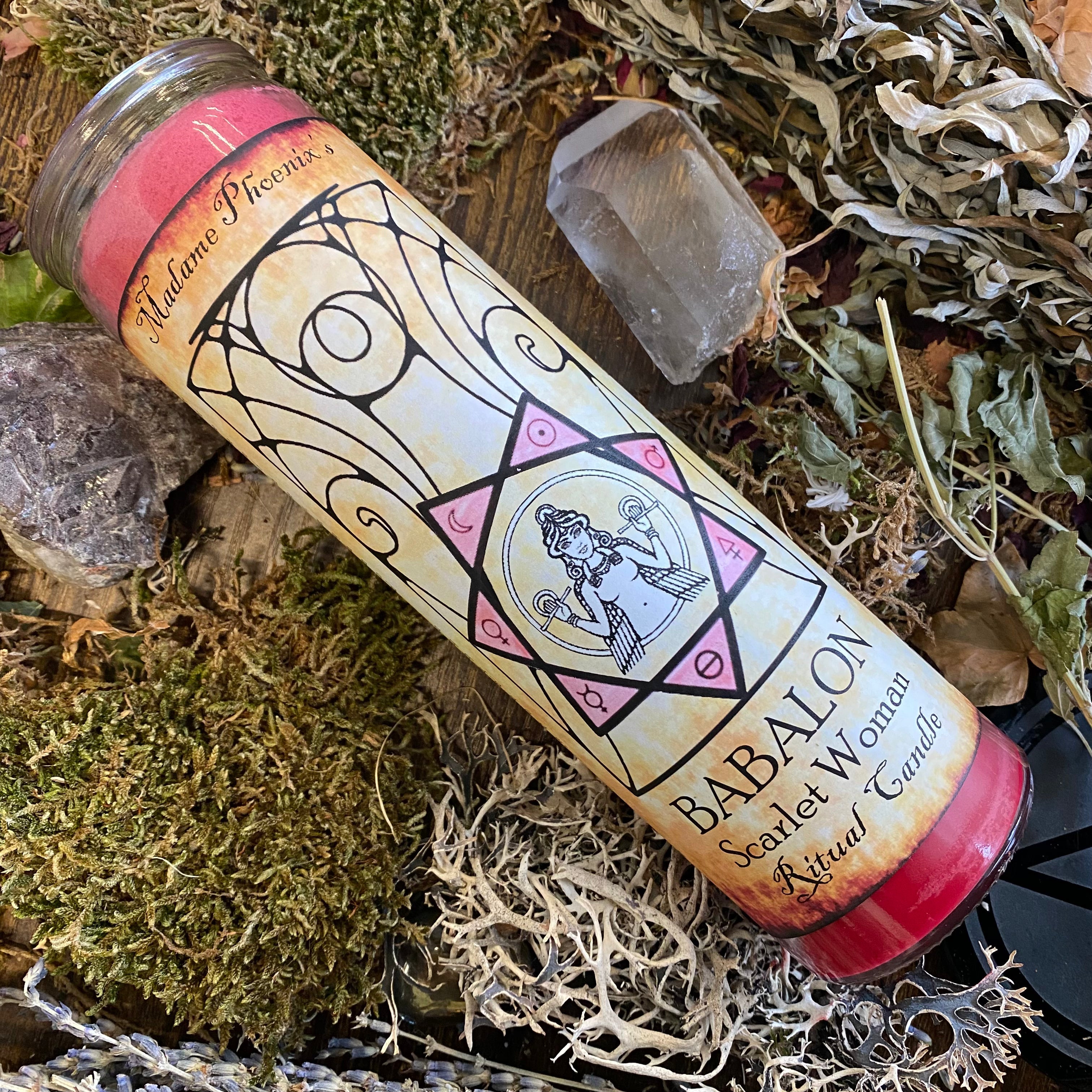 Babalon Scarlet Woman Ritual Candle