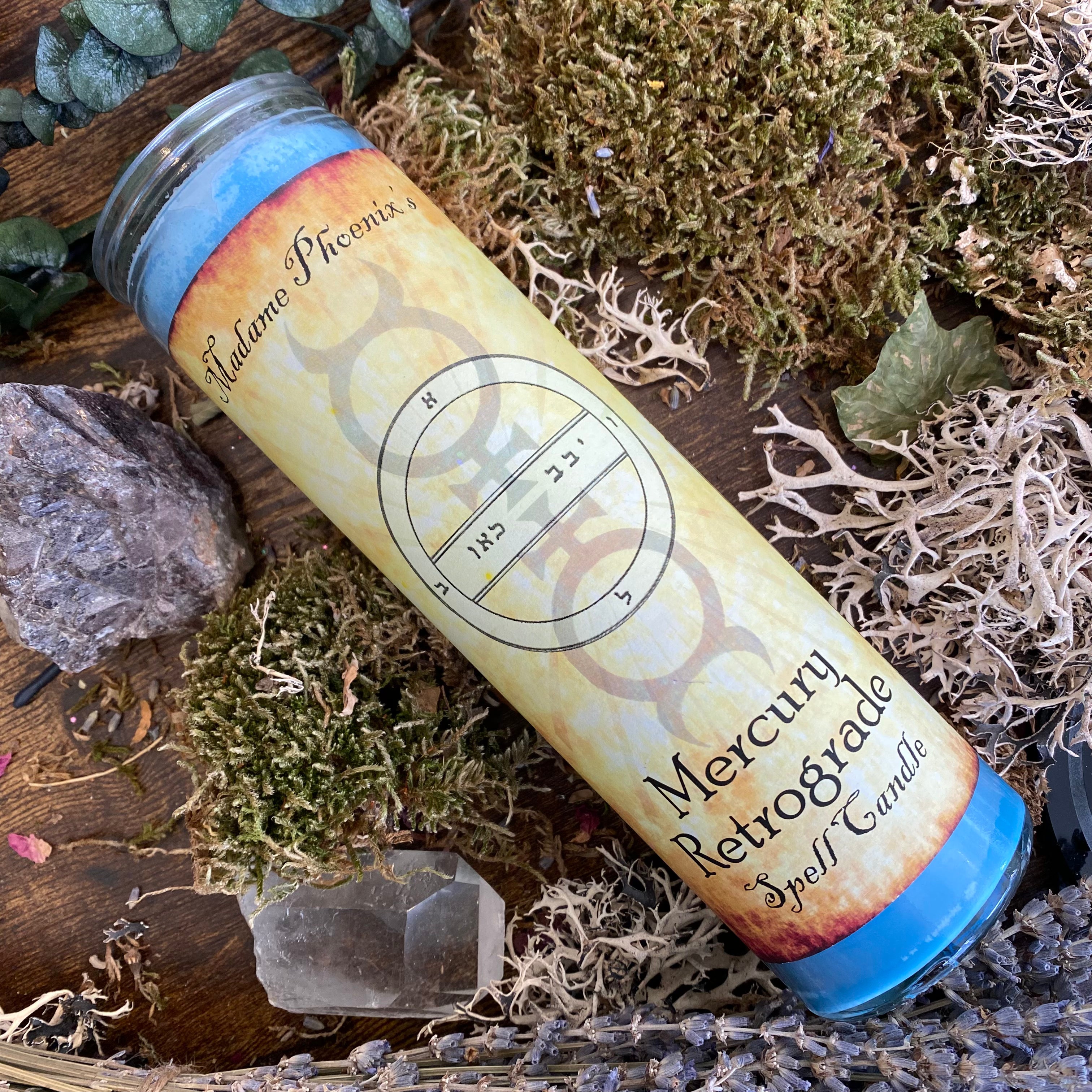 Planetary Magic Mercury Retrograde Spell Candle