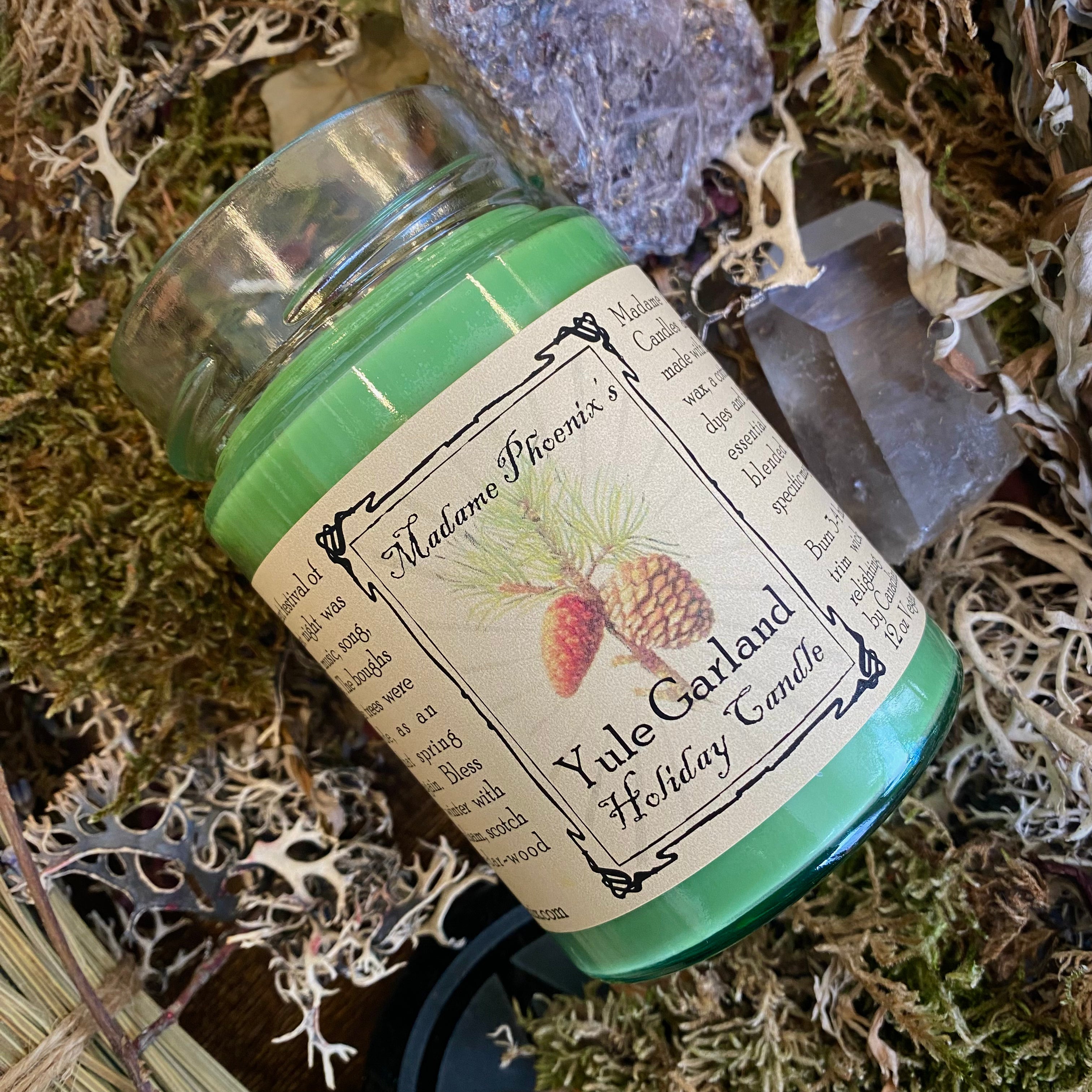 Yule Garland Holiday Magic Candle