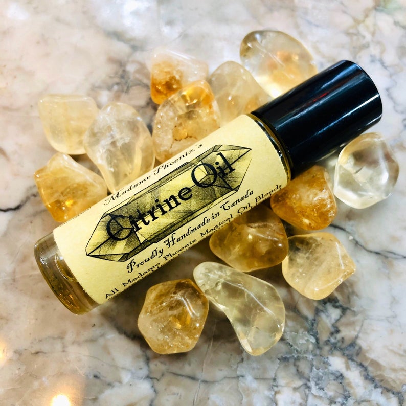 Citrine Crystal Aromatherapy Roller Perfume