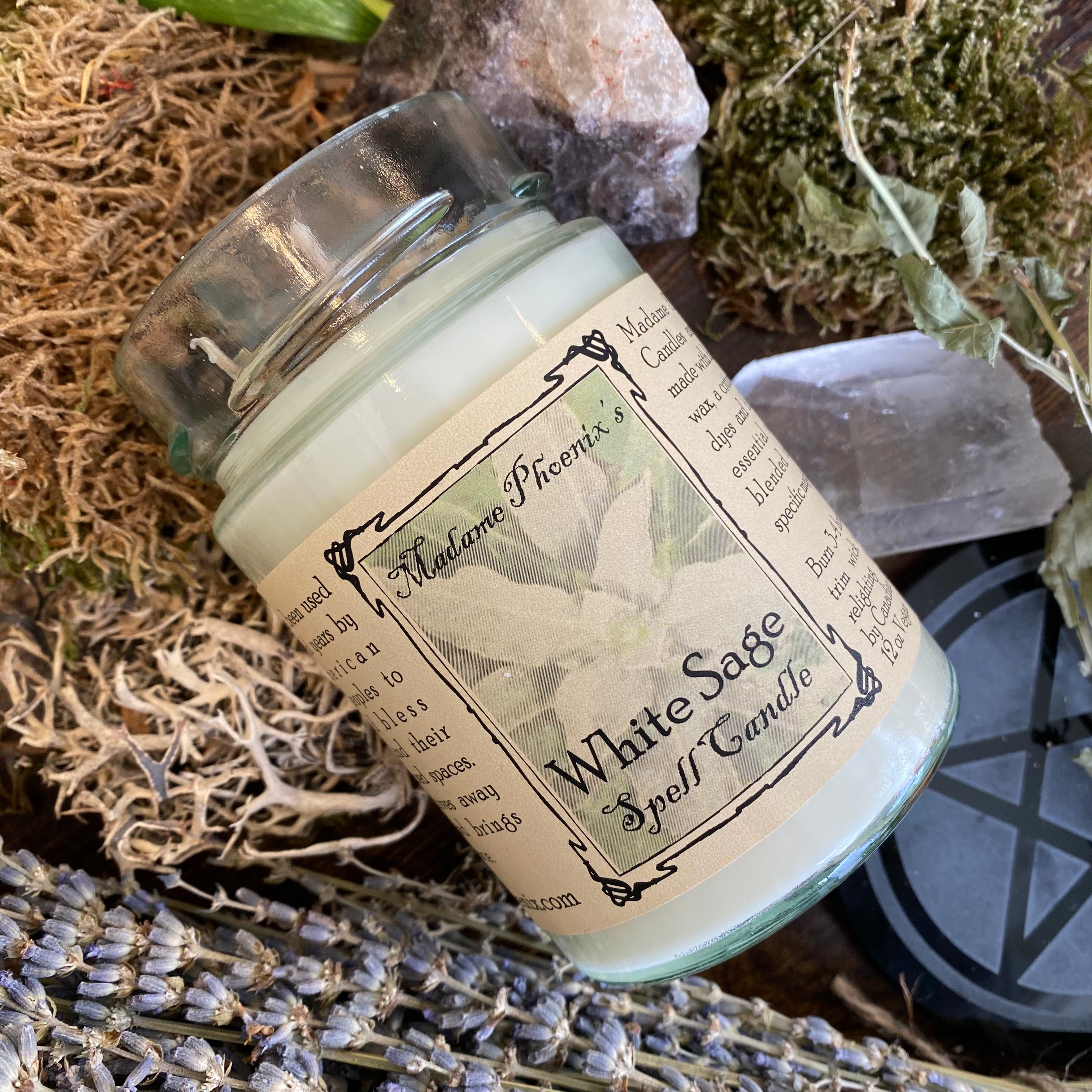 White Sage Spell Candle