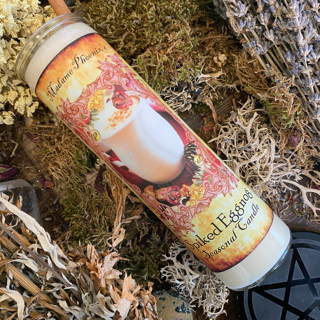 Spiked Eggnog Holiday Seasonal Abundance Blessing Solstice Candle