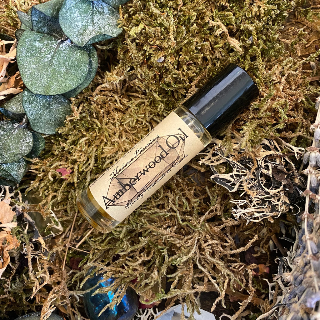 Amberwood roll on crystal aromatherapy blend