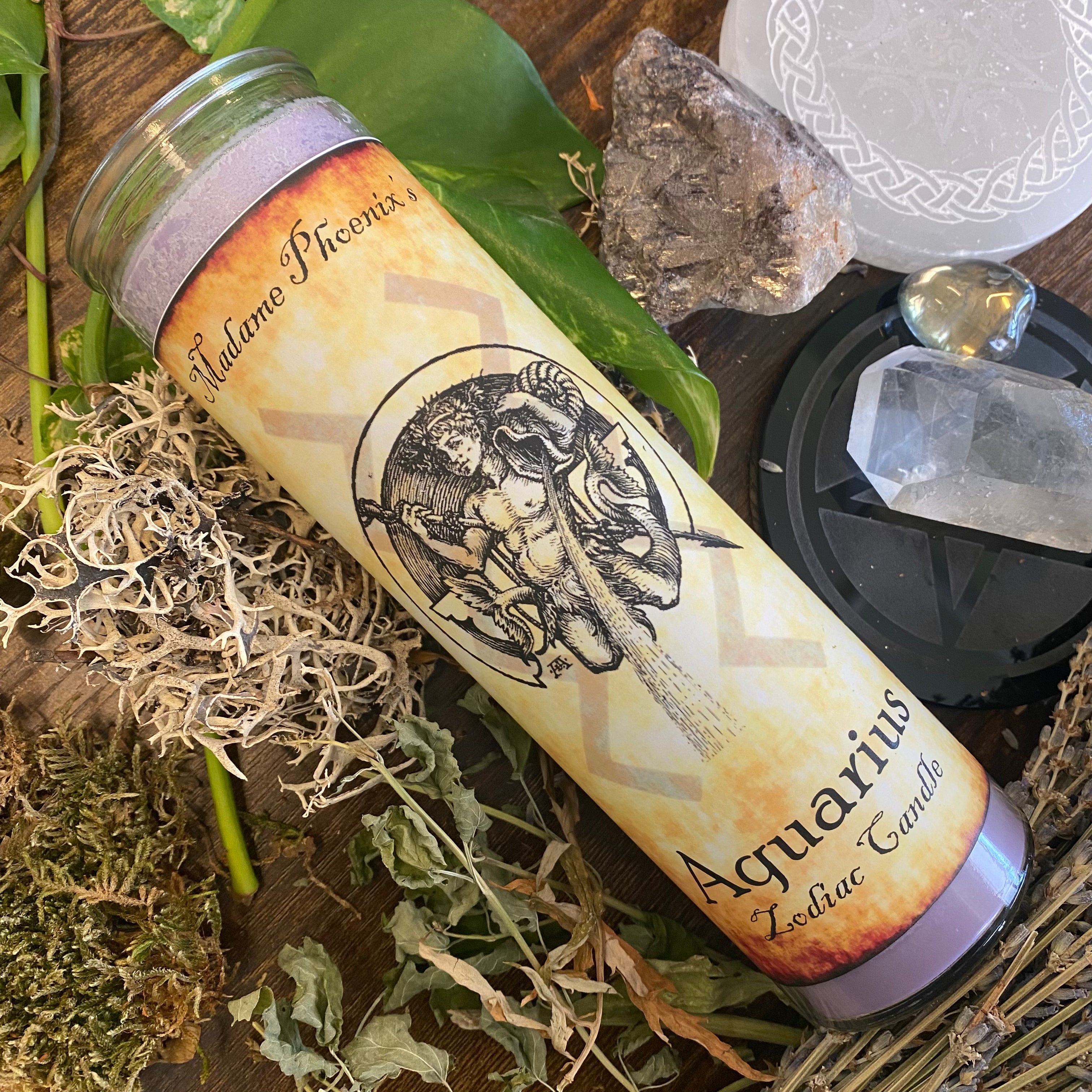 Zodiac Magic Aquarius Spell Candle