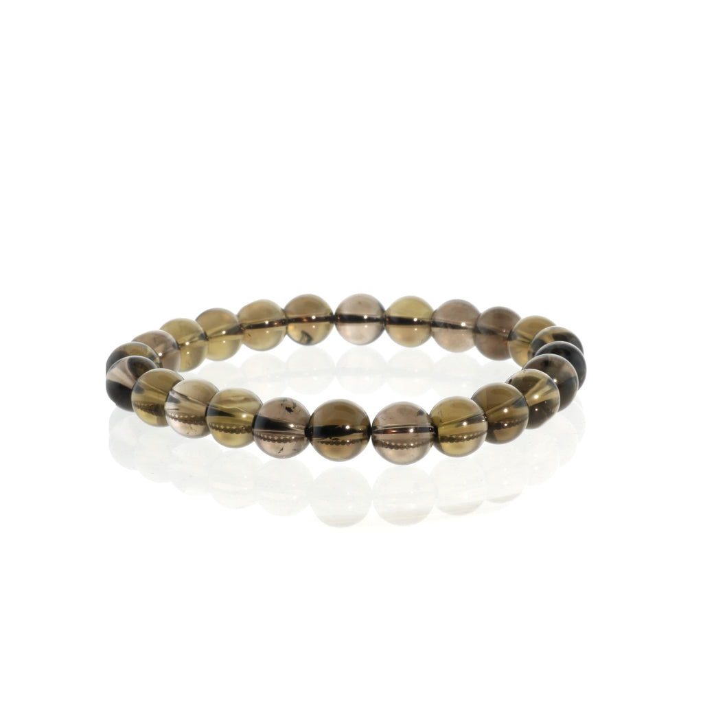 Smoky Quartz Round Bracelet - 8mm