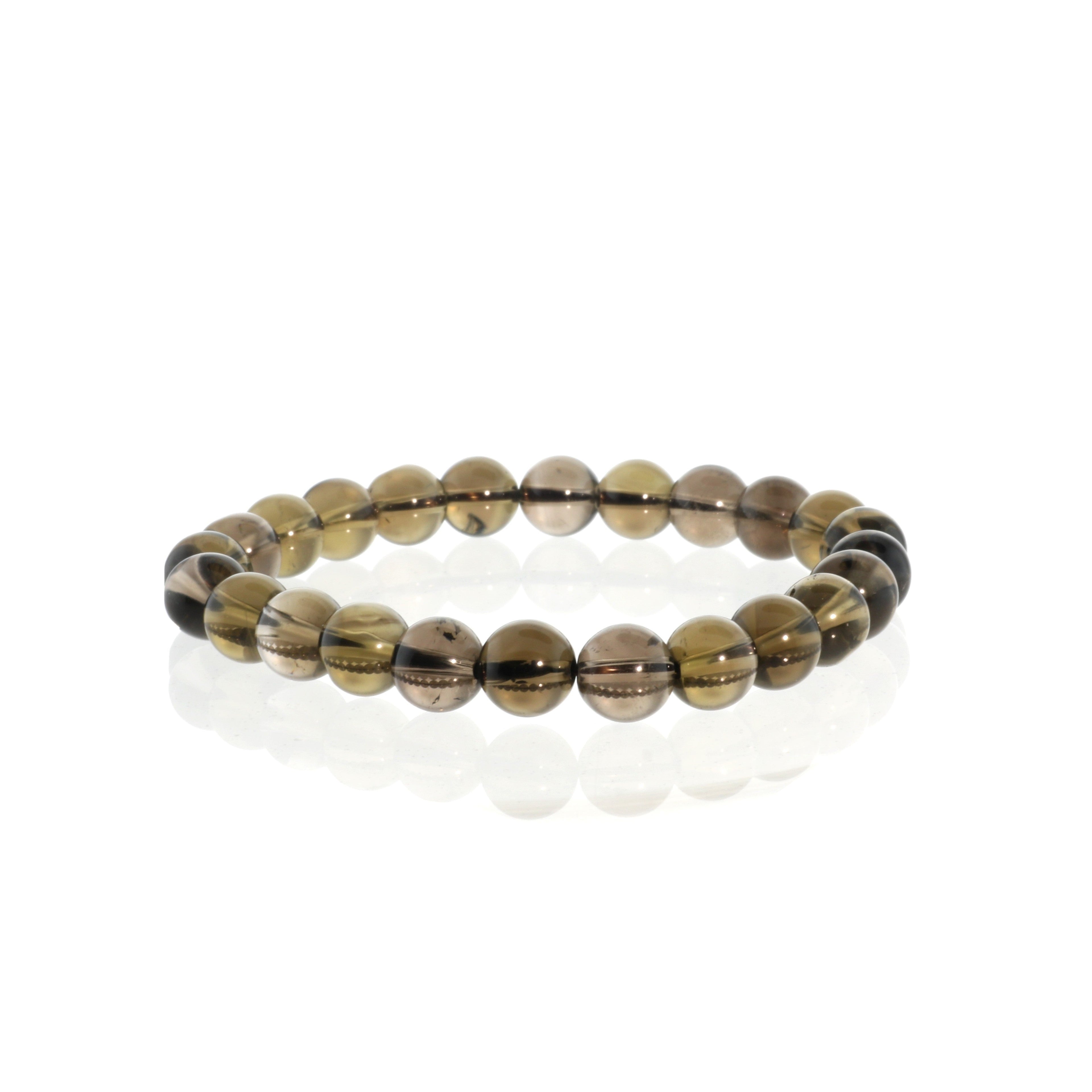 Smoky Quartz Round Bracelet - 8mm