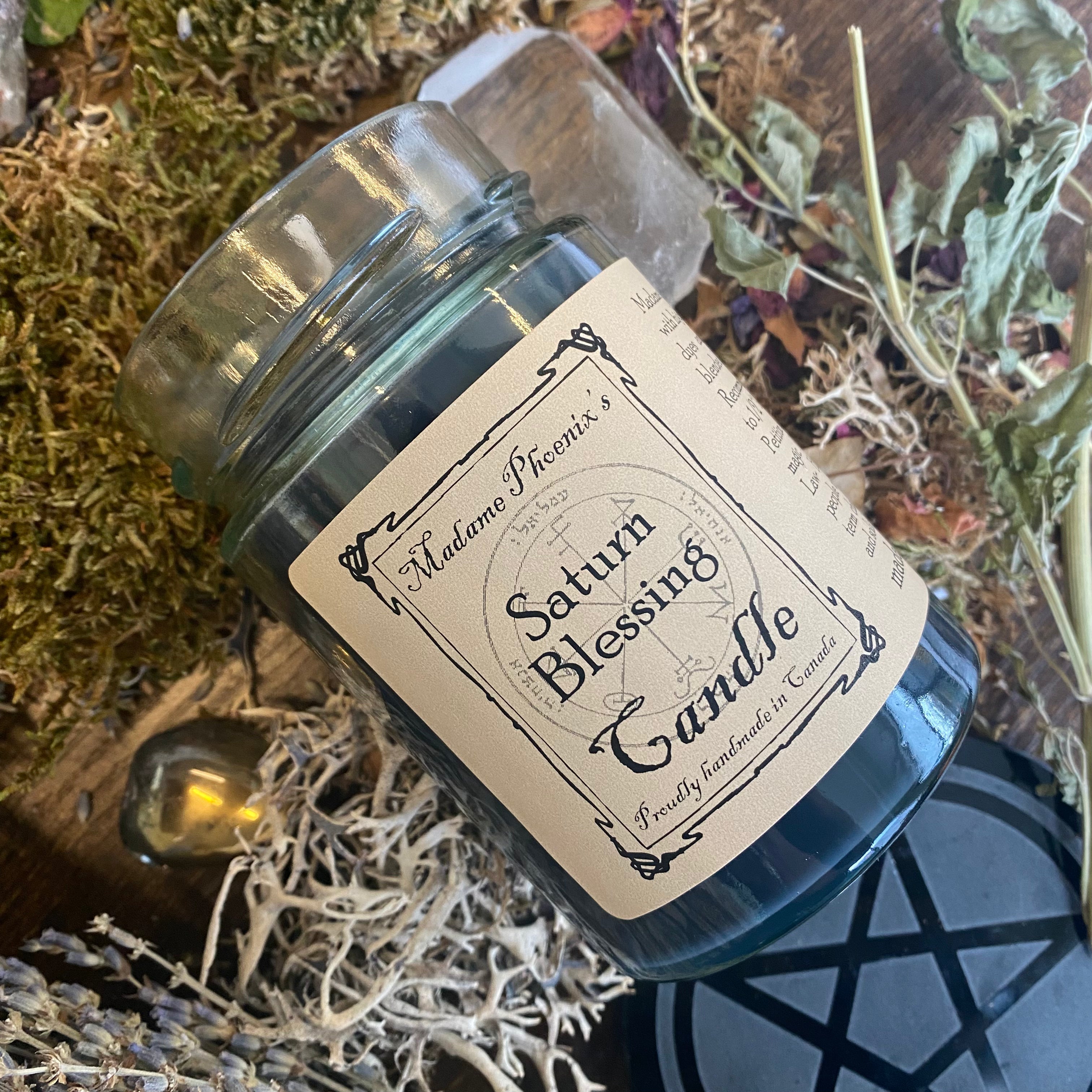 Planetary Magic Saturn Spell Candle