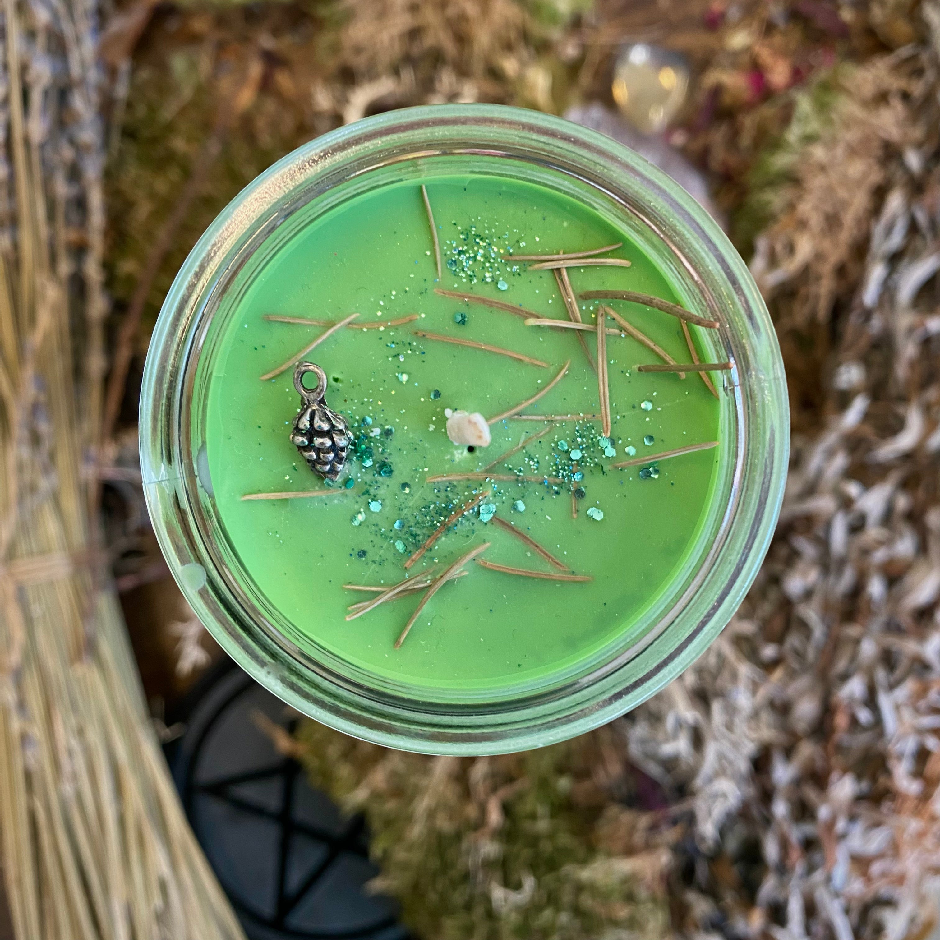 Yule Garland Holiday Magic Candle