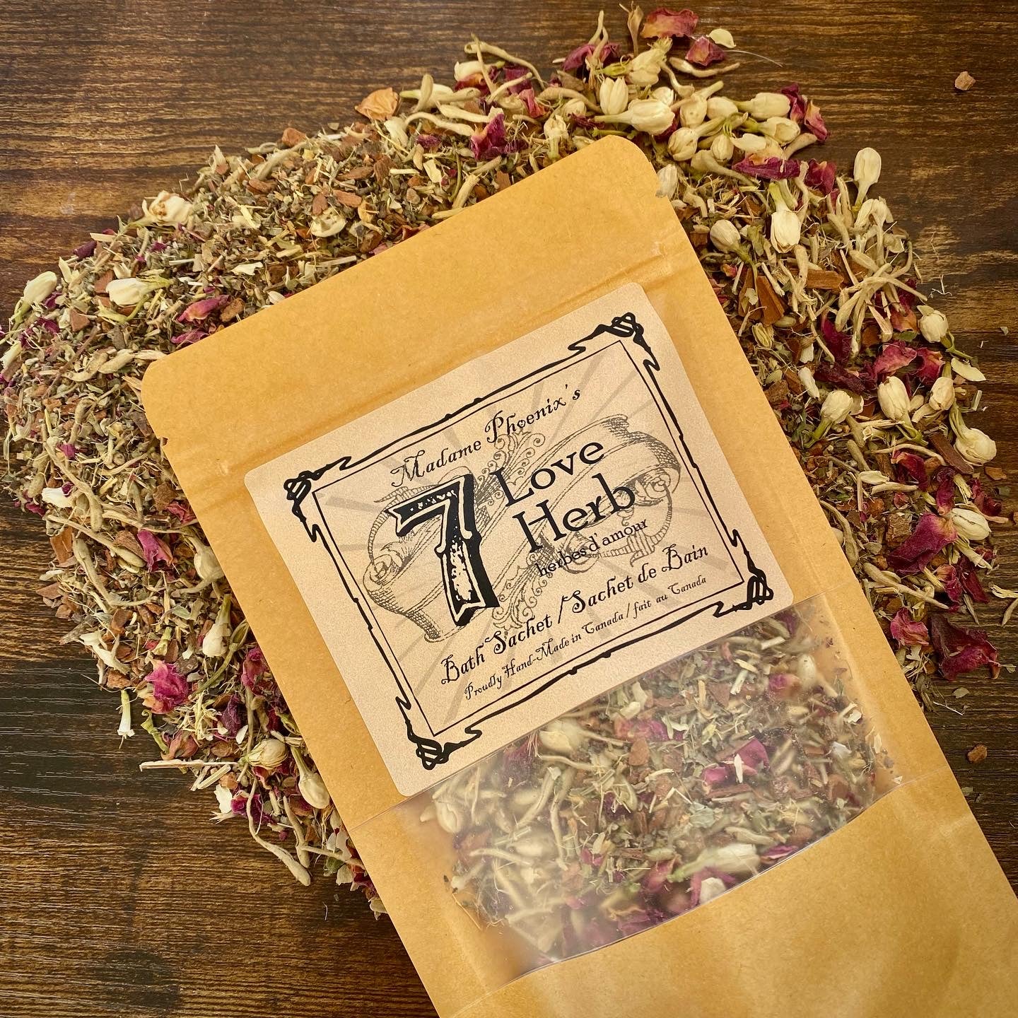 7 Love Herb Spiritual Bath Sachet