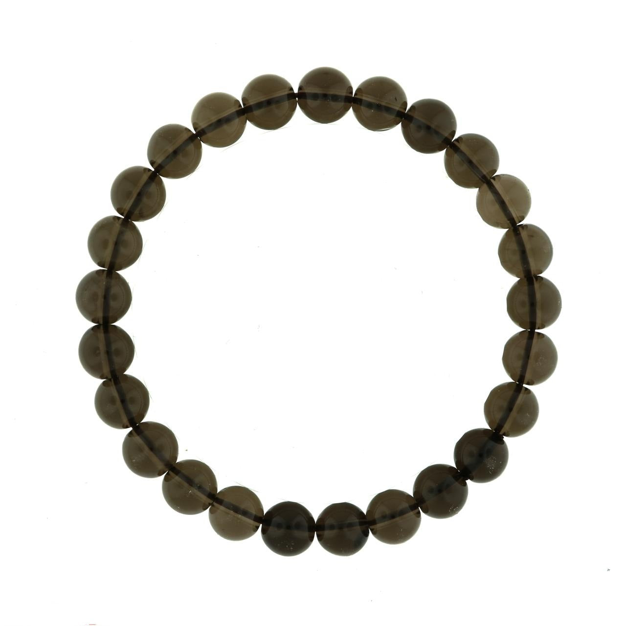 Smoky Quartz Round Bracelet - 8mm