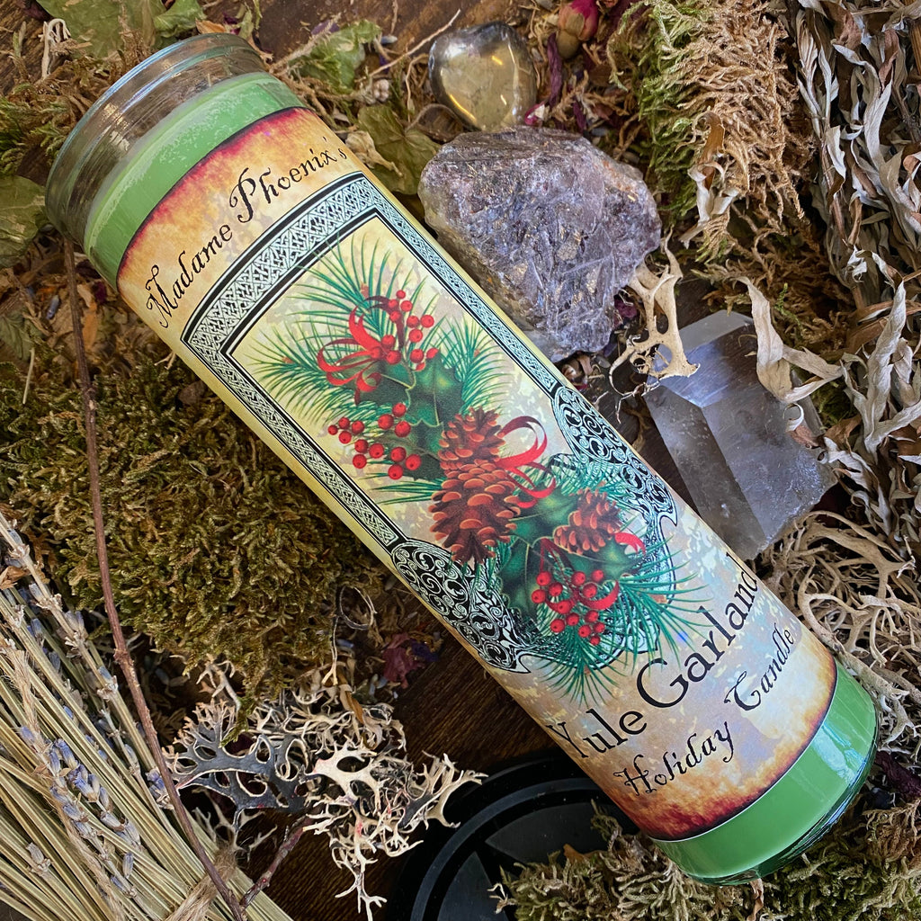 Yule Garland Holiday Magic Candle
