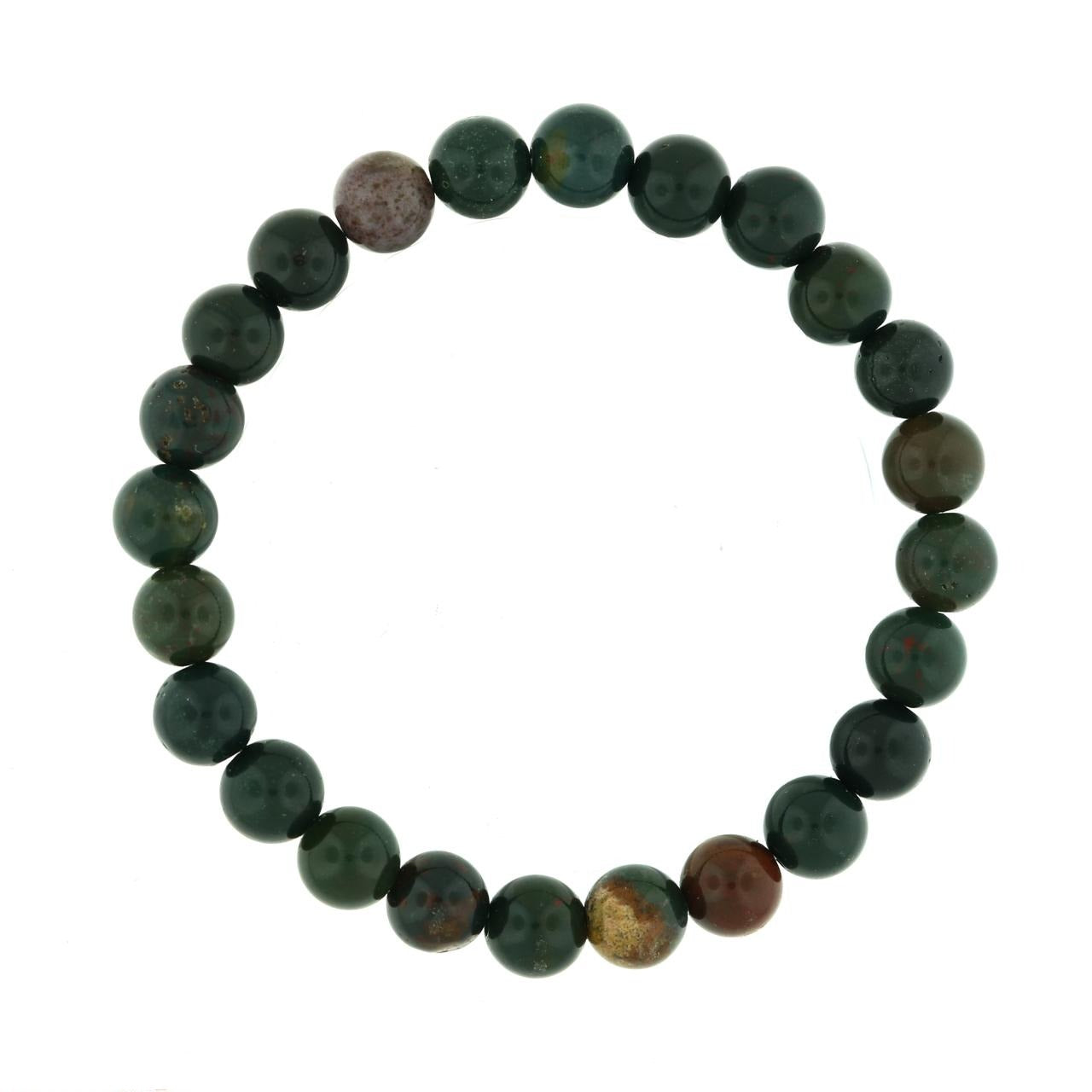 Bloodstone Round Bracelet