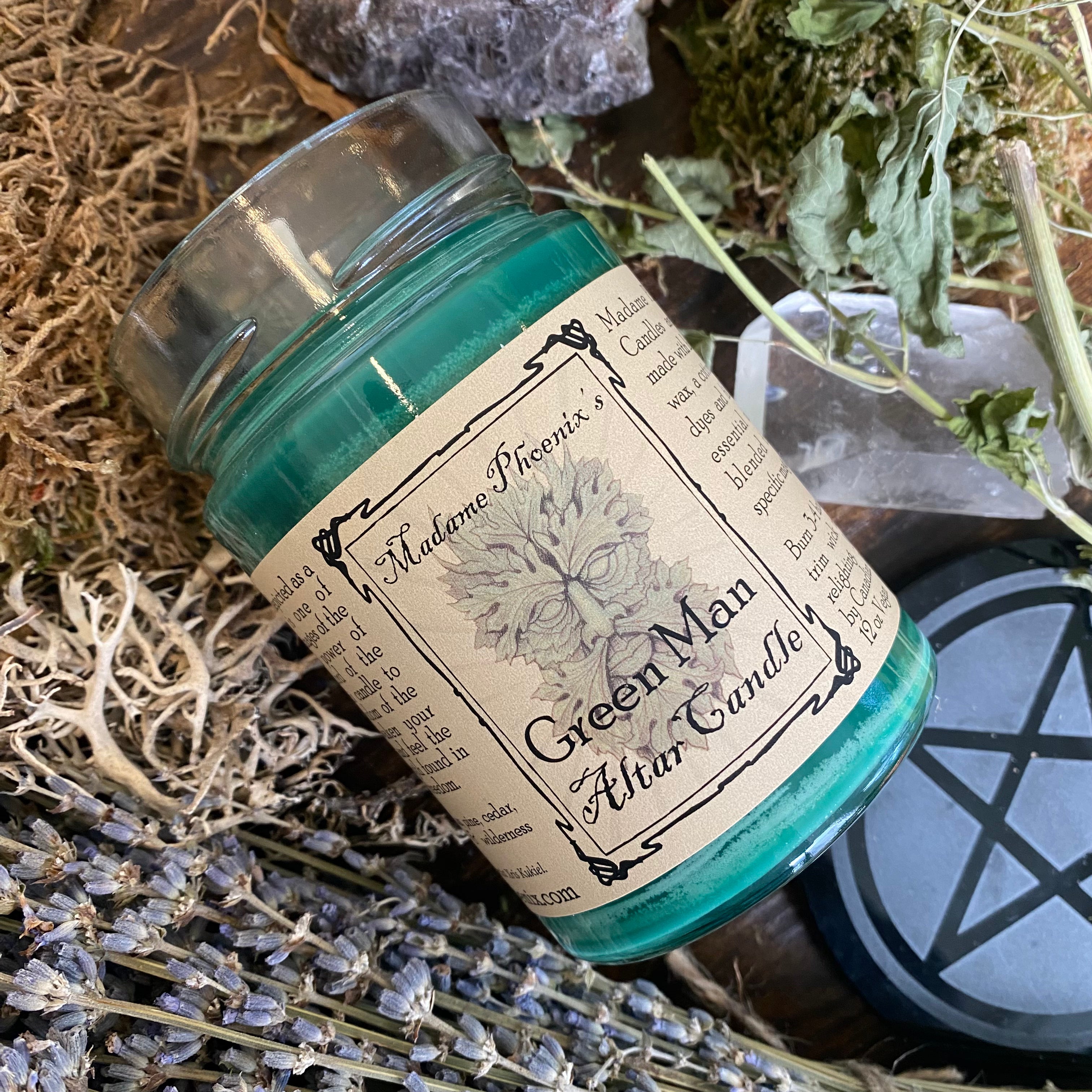 Green Man Forest Spirit Blessing Candle