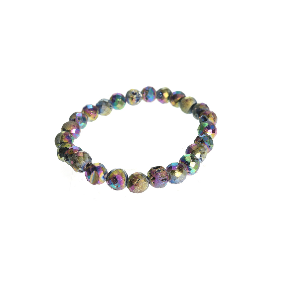 Agate Druzy Bead Bracelet