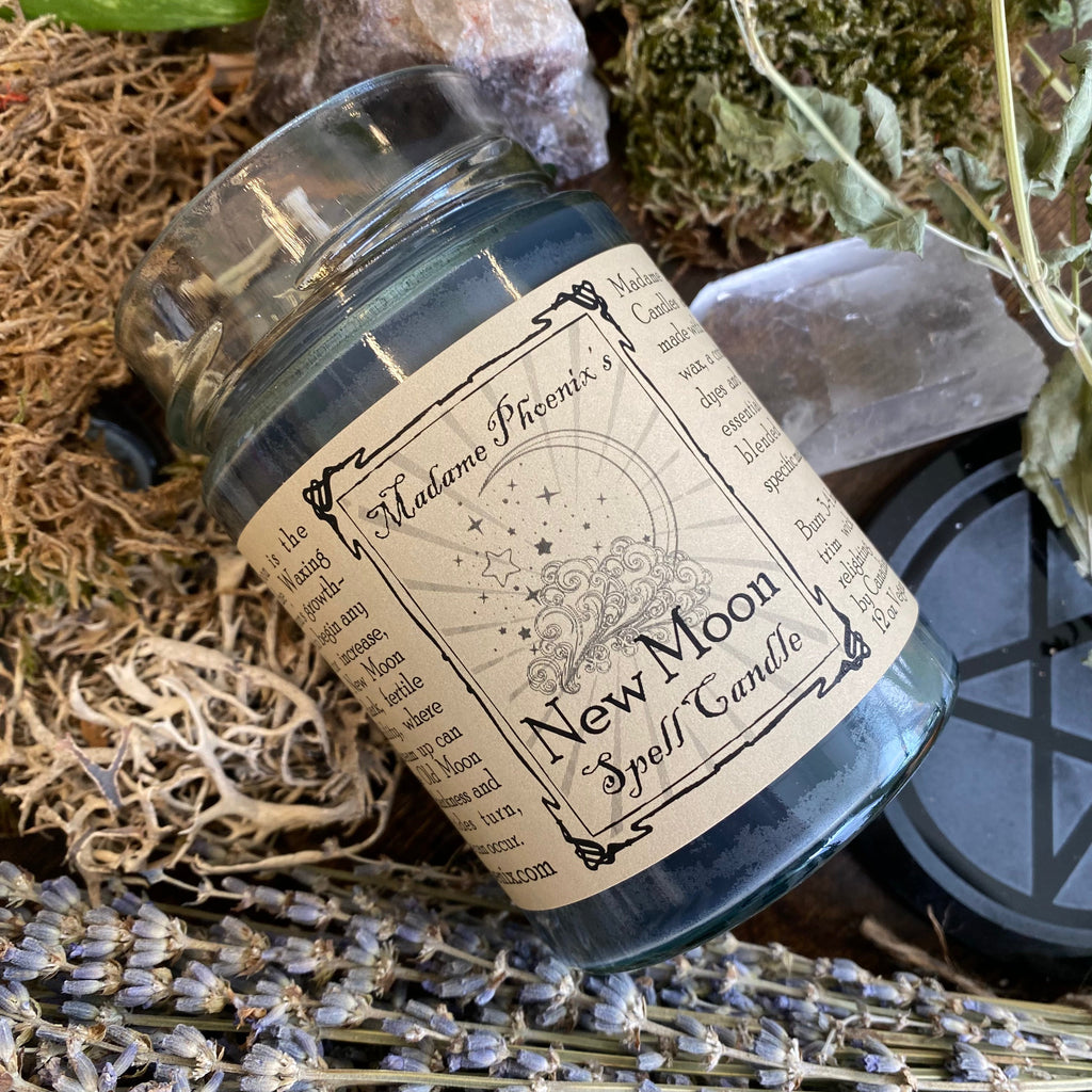 New Moon Ritual Spell Candle