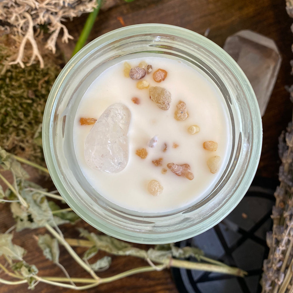 Crystal Magic Clear Quartz Spell Candle