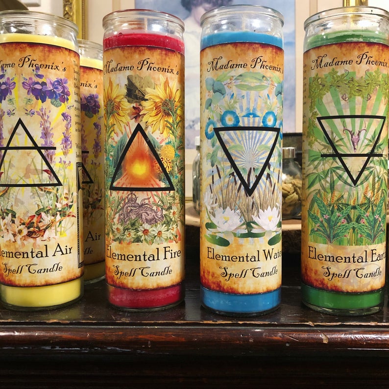 7 day style EARTH Elemental Magic Spell Candles