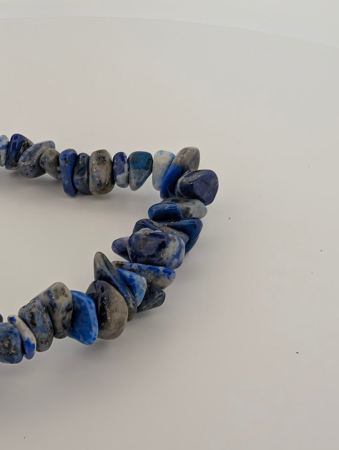 Lapis Lazuli Bracelet — Chip, 6mm & 8mm Round Beads
