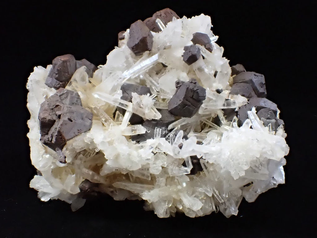 Large Black Pyrite & Quartz Cluster – Fengjiashan Mine (1043g)