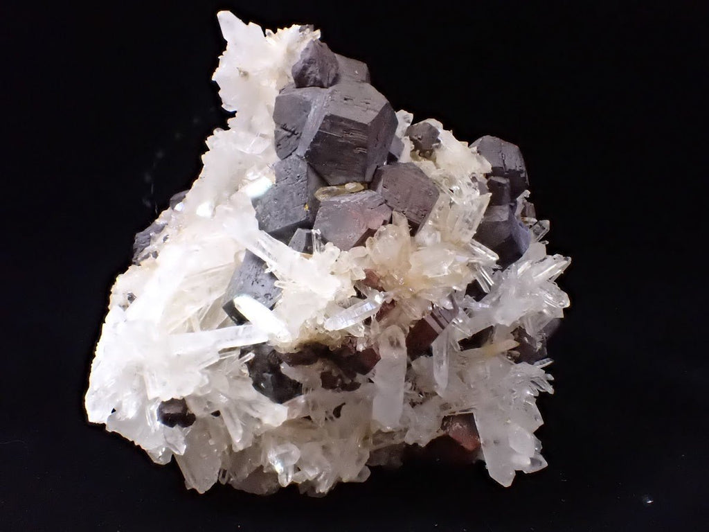 Large Black Pyrite & Quartz Cluster – Fengjiashan Mine (1043g)