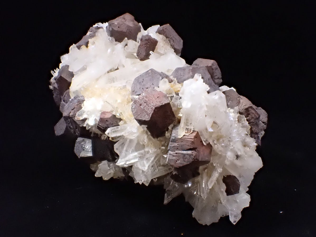 Large Black Pyrite & Quartz Cluster – Fengjiashan Mine (1043g)