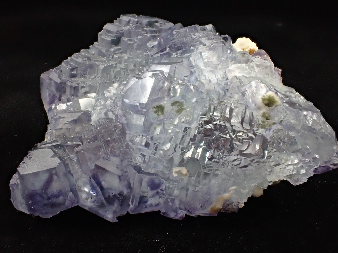 Lavender Fluorite Cluster with Barite and Pyrite – YGX Mine, China